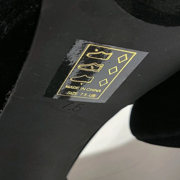 Black 5" Heel Sparkly Silver Rhinestone Ankle Booties Scene ShoeDazzle - Picture 7 of 9